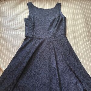 Teen Girl Size L Fancy Navy Blue Party Dress